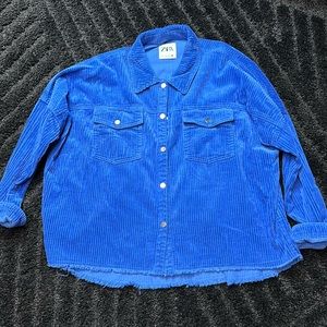 Zara Cord Jacket in Blue
